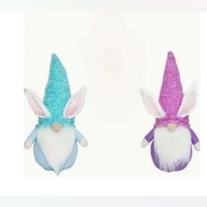 Teal Easter Rabbit Gnome